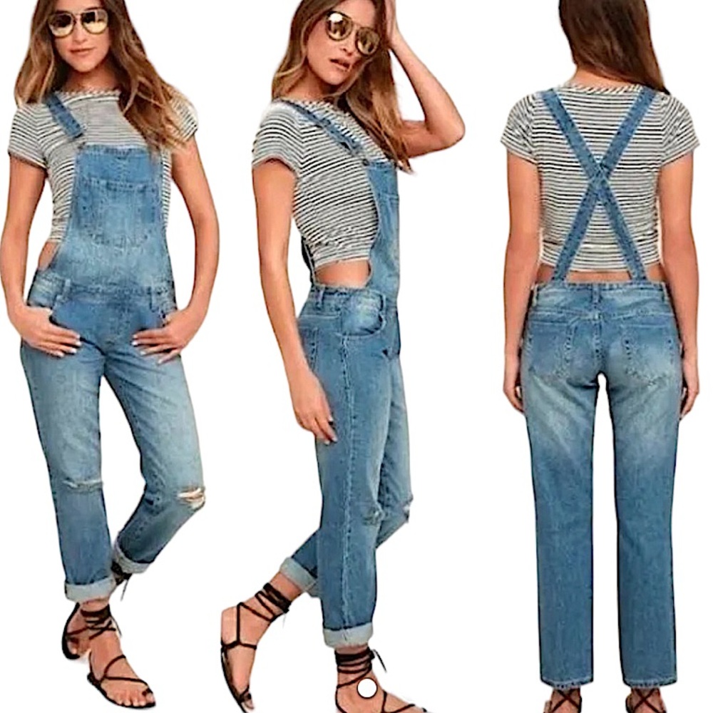 SIGNATURE 8: Denim Overalls Blue - Size Medium
